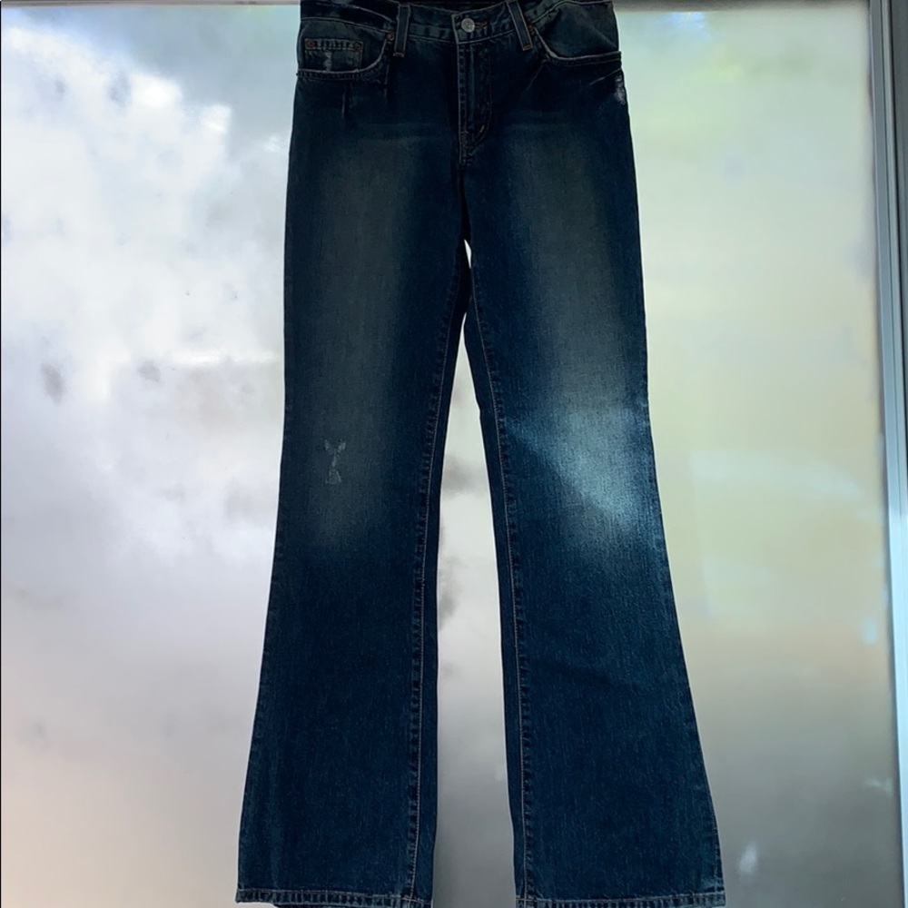 Red engine jeans